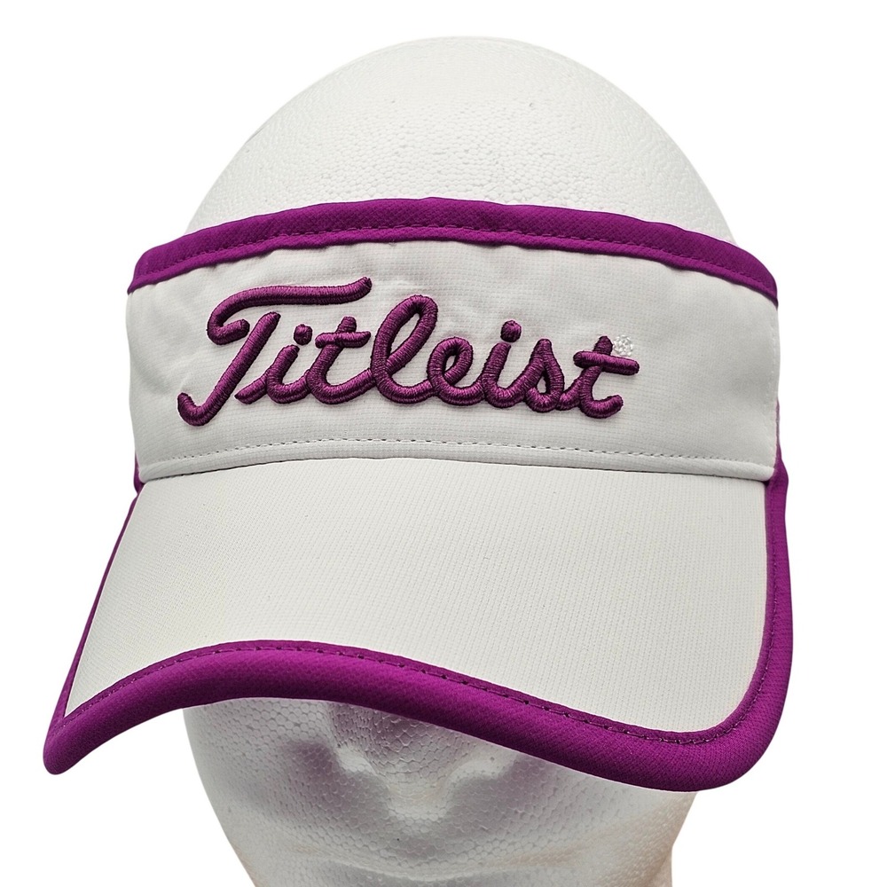 Titleist Women's Tour Performance Golf Visor White Magenta Purple Adjustable Hat